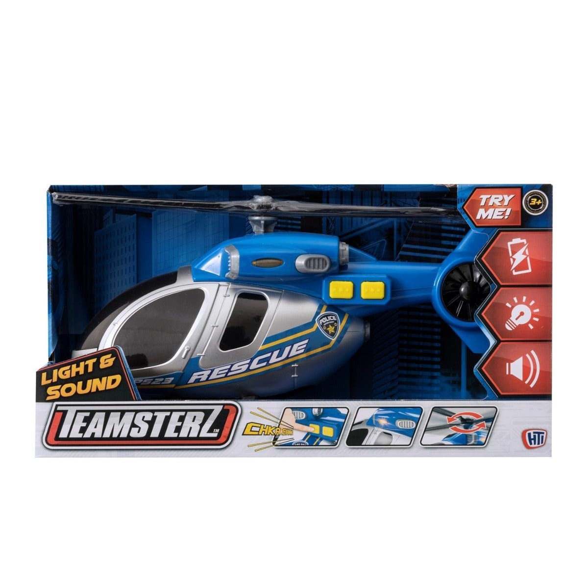 Teamsterz lyd og lys politi helikopter 30cm