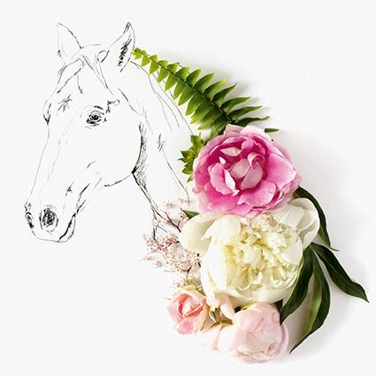 Kort 15X15  Kari Herer Horse