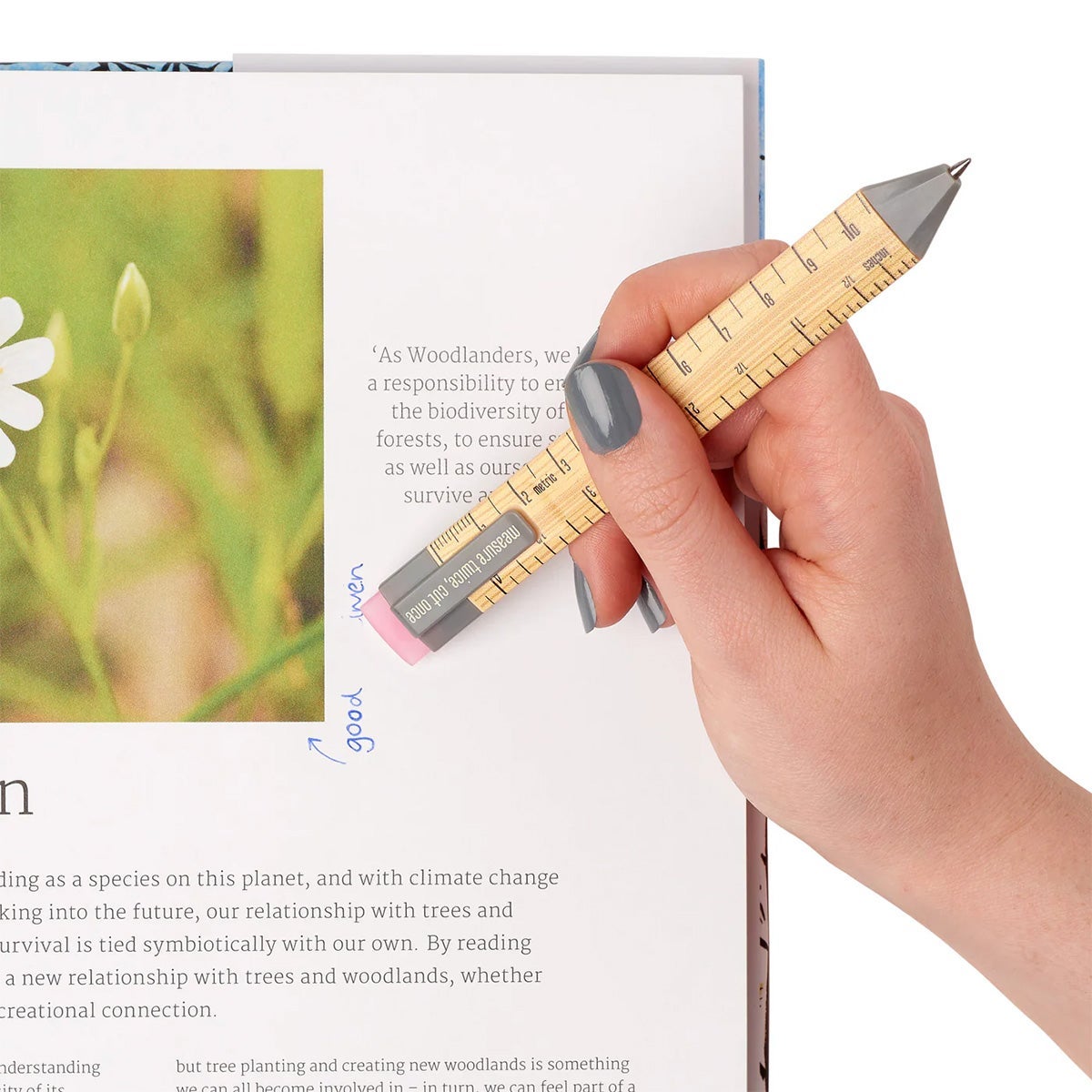Pen Bookmark Ruler with Refills