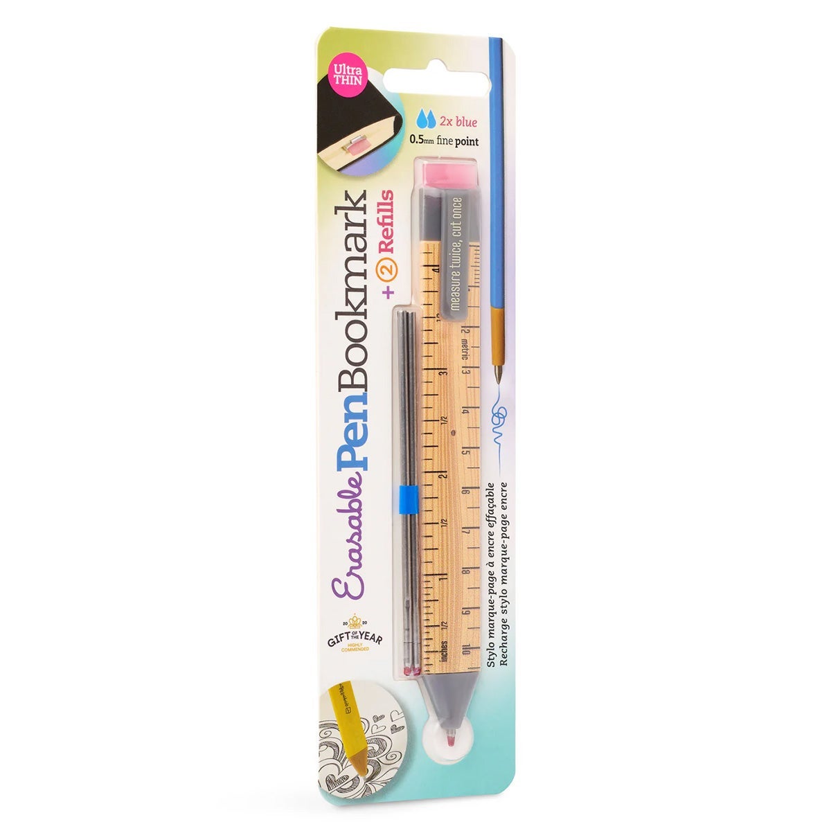 Pen Bookmark Ruler with Refills