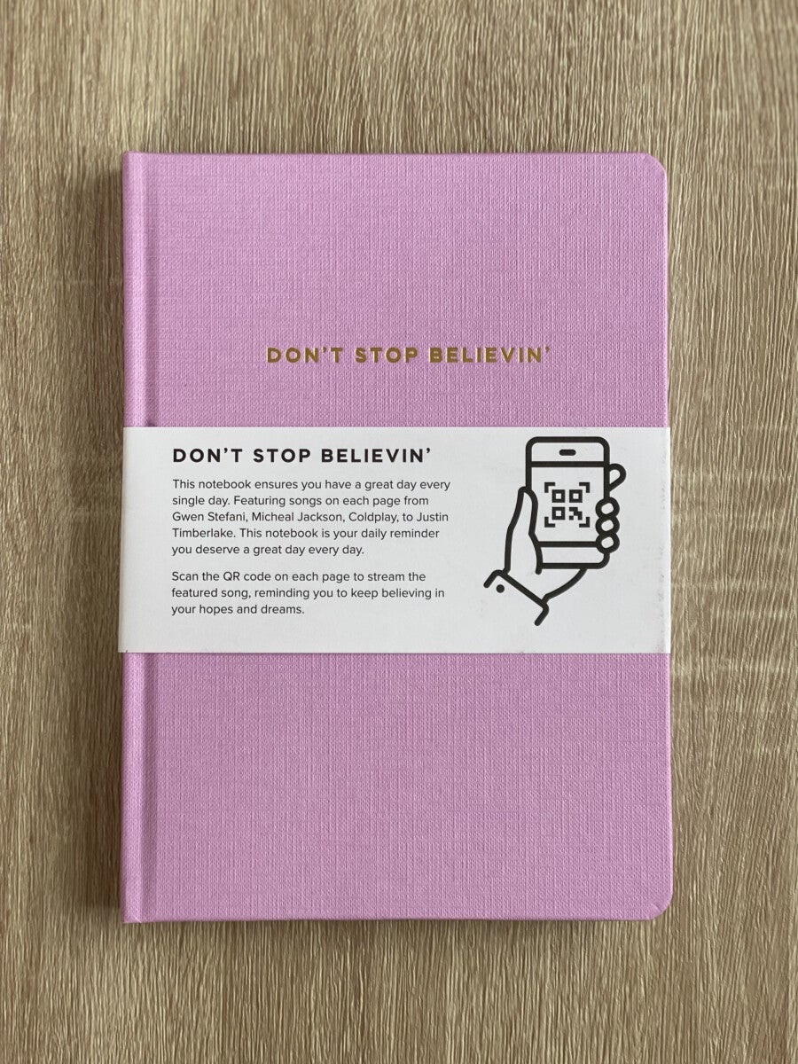Notatbok Song A Day Don't stop believin'