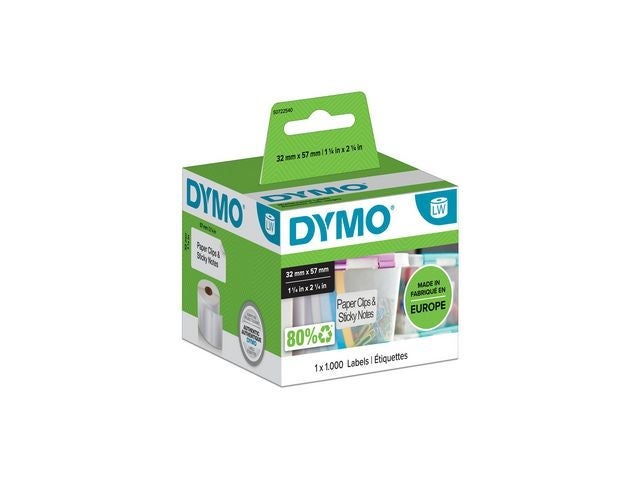 Etikett Dymo universal 57x32mm (1000)