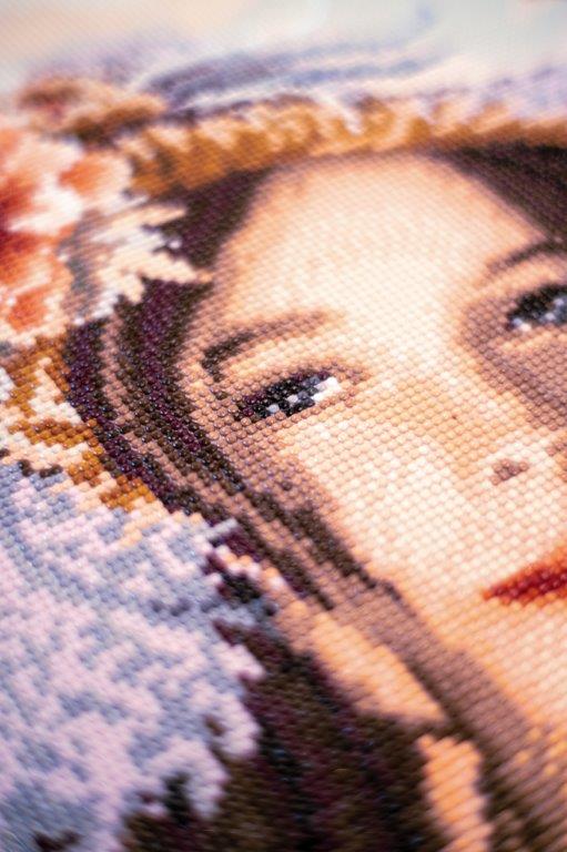 Hobbysett Diamond painting Liten jente med hatt