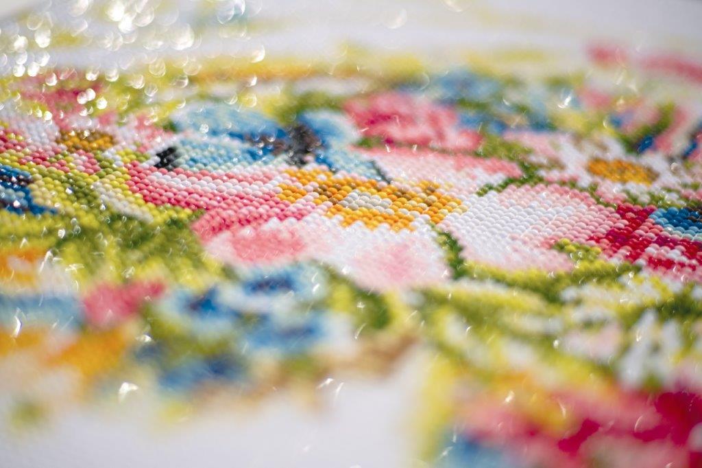 Hobbysett Diamond painting Et hjerte av blomster