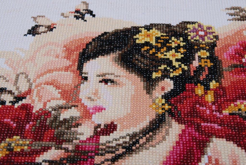 Hobbysett Diamond painting Dame i rosa