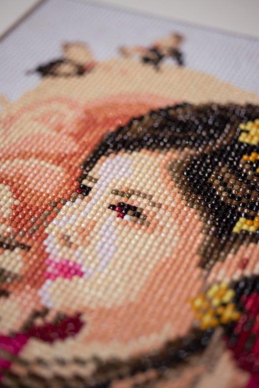 Hobbysett Diamond painting Dame i rosa