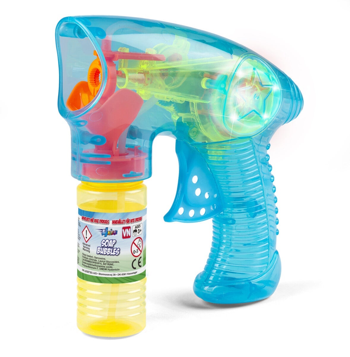 Boblegun m/ledlys og såpe