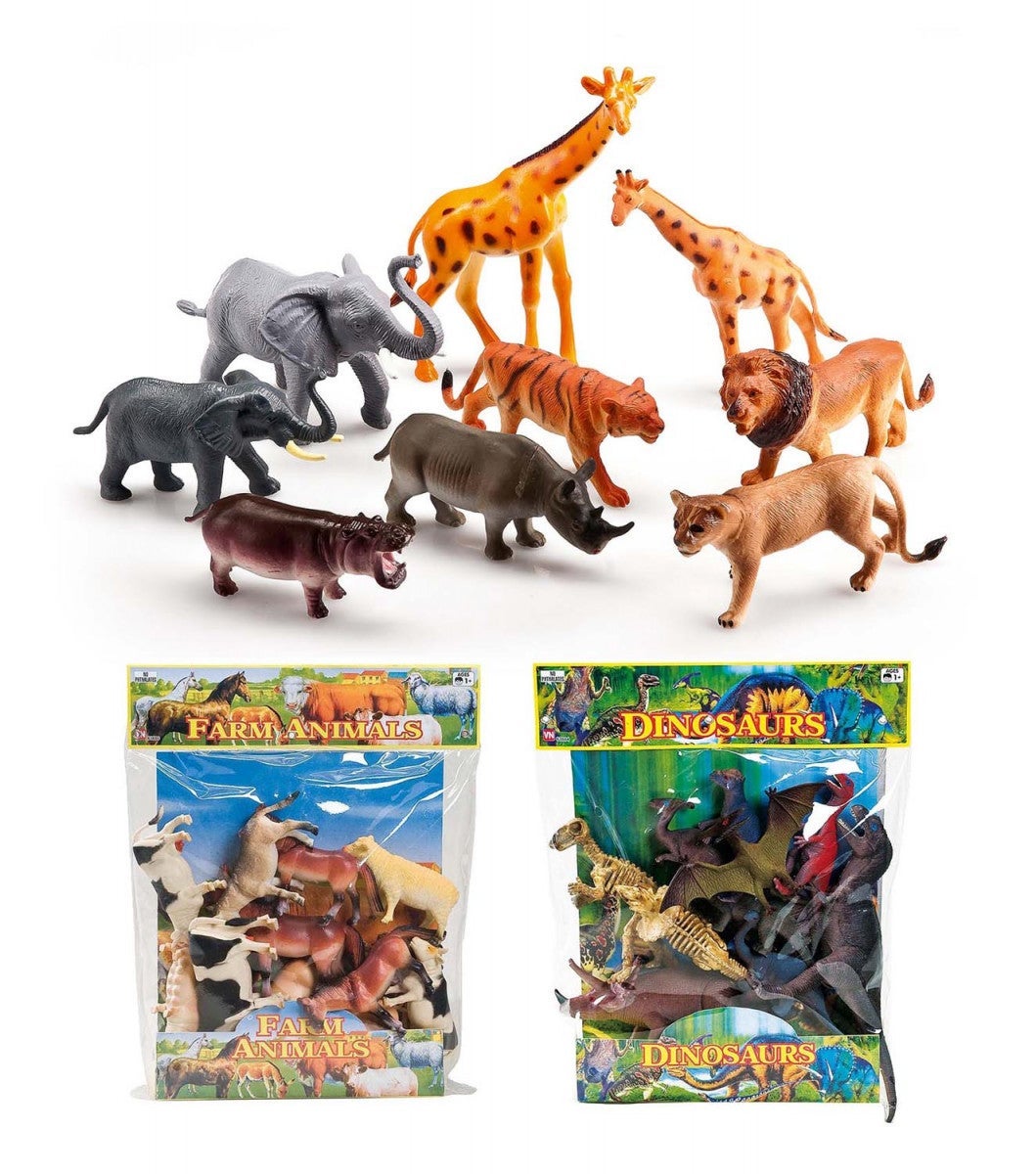 Plastdyr Gård/By/Dino 9-12 i pose