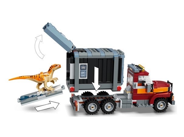 Lego T.rex og Atrociraptor på rømmen 76948