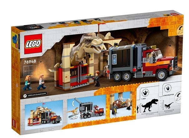 Lego T.rex og Atrociraptor på rømmen 76948