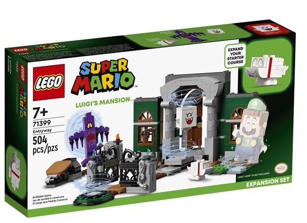 Lego Ekstrabanesett Luigis Mansion m/inngangsparti
