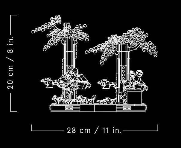Lego Diorama med speederjakt på Endor 75353