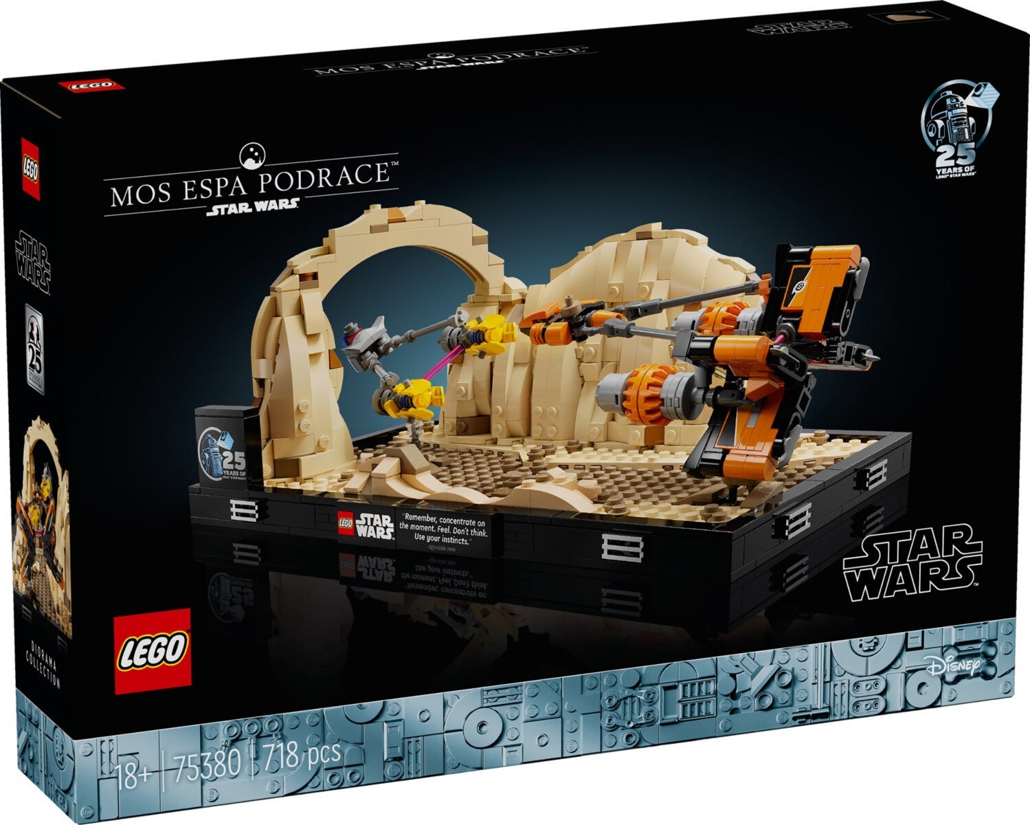 Lego Diorama med Mos Espa-podrace 75380