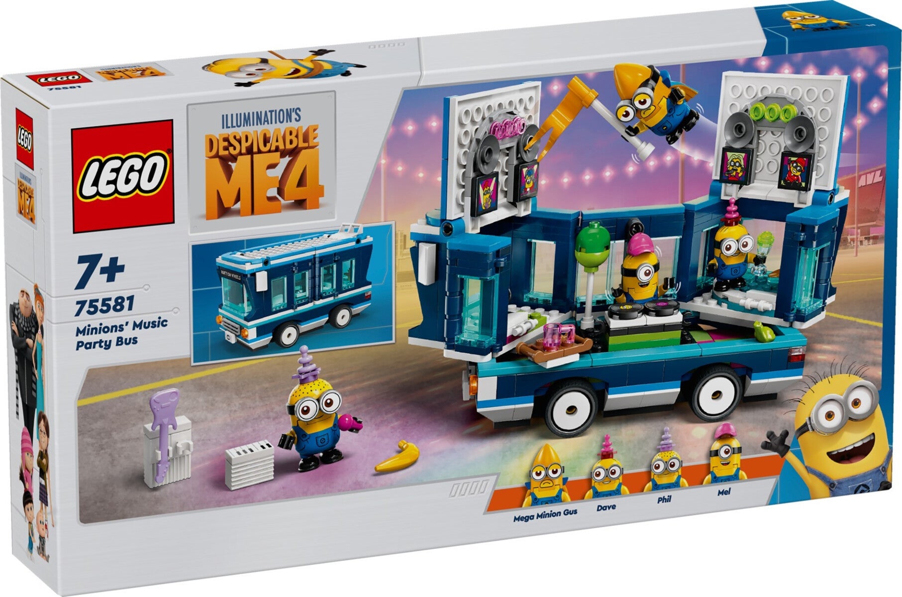 Lego Minions' festbuss med musikkanlegg 75581