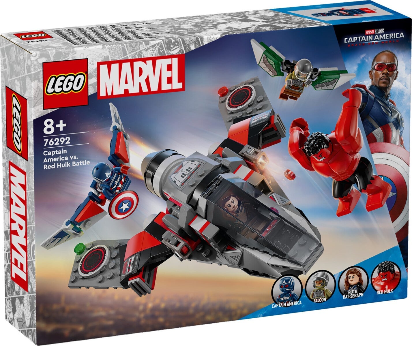 Lego Captain America i kamp mot Red Hulk 76292