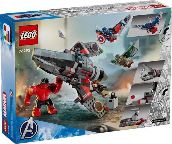Lego Captain America i kamp mot Red Hulk 76292