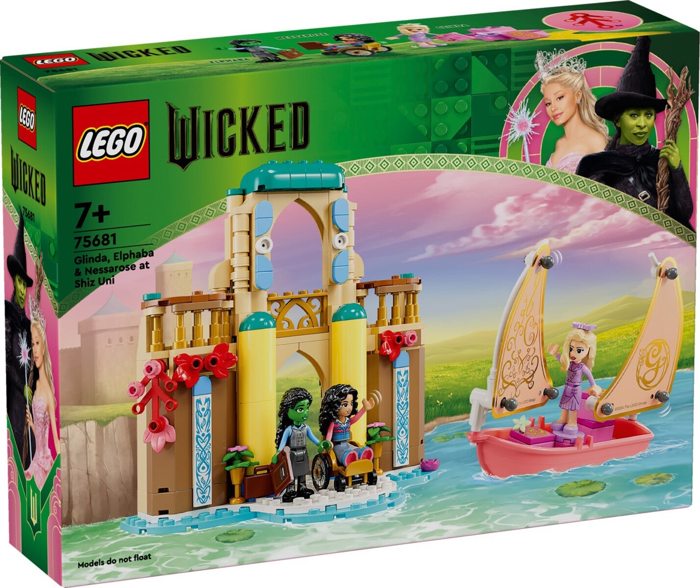 Lego Glinda Elphaba og Nessarose på Shiz Uni 75681