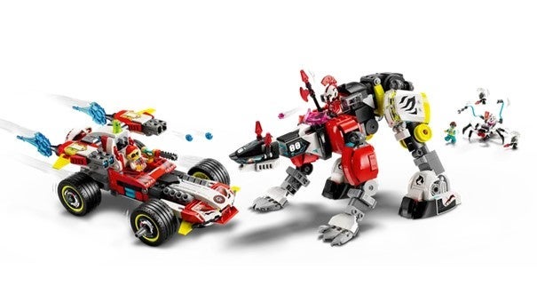 Lego Coopers tigerrobot og Zeros hotrod 71497