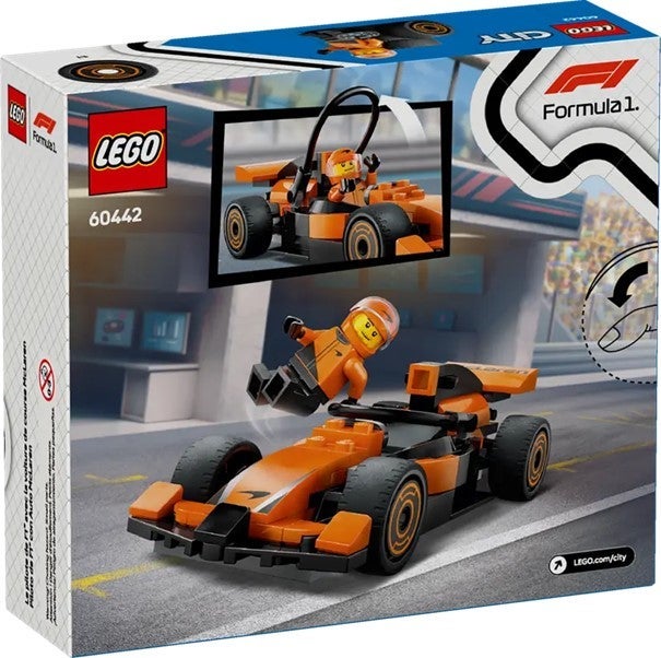 Lego F1-fører med McLaren-racerbil 60442