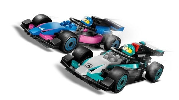 Lego F1-verksted med Mercedes-AMG og Alpine 60444