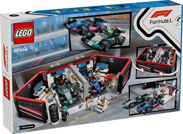 Lego F1-verksted med Mercedes-AMG og Alpine 60444