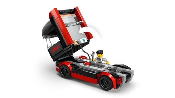 Lego F1-trailer med F1 RB20 og AMR24 60445