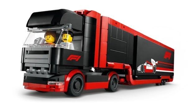 Lego F1-trailer med F1 RB20 og AMR24 60445