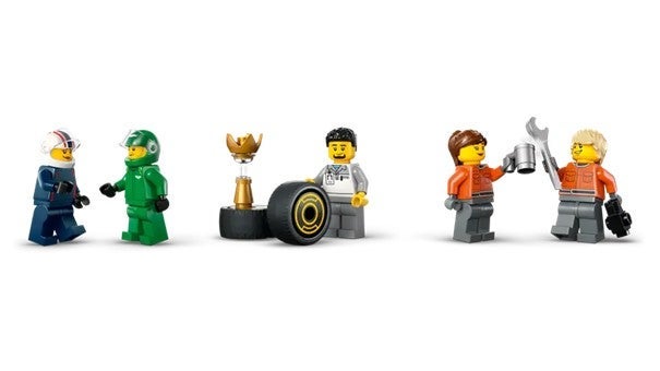 Lego F1-trailer med F1 RB20 og AMR24 60445