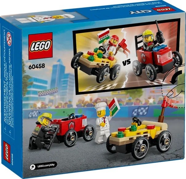 Lego Billøp mellom pizzabil og brannbil 60458