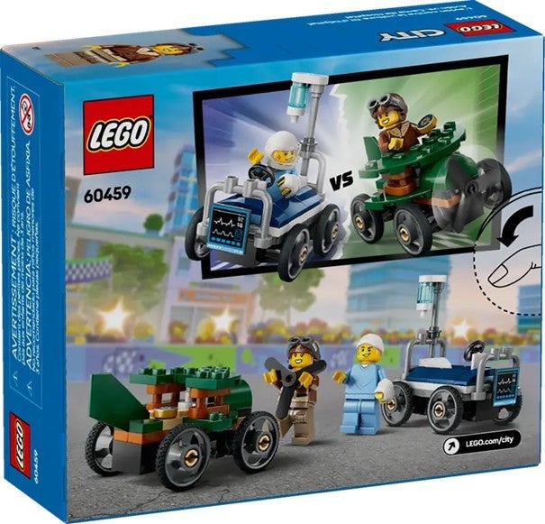 Lego Racerbilpakke flybil mot sykesengbil 60459