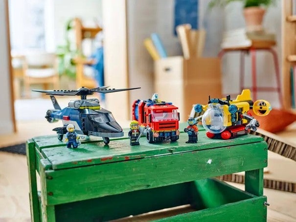 Lego Pakke med helikopter, brannbil og ubåt 60462