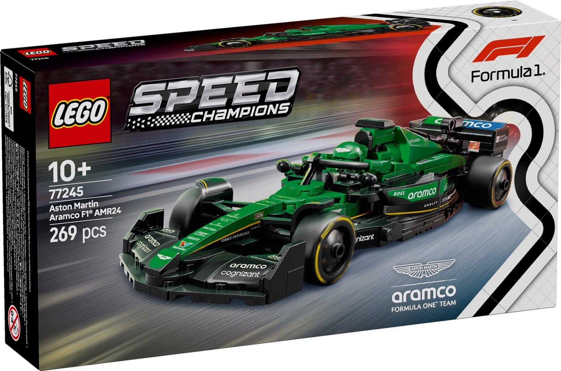 Lego Aston Martin Aramco F1 AMR24-racerbil 77245