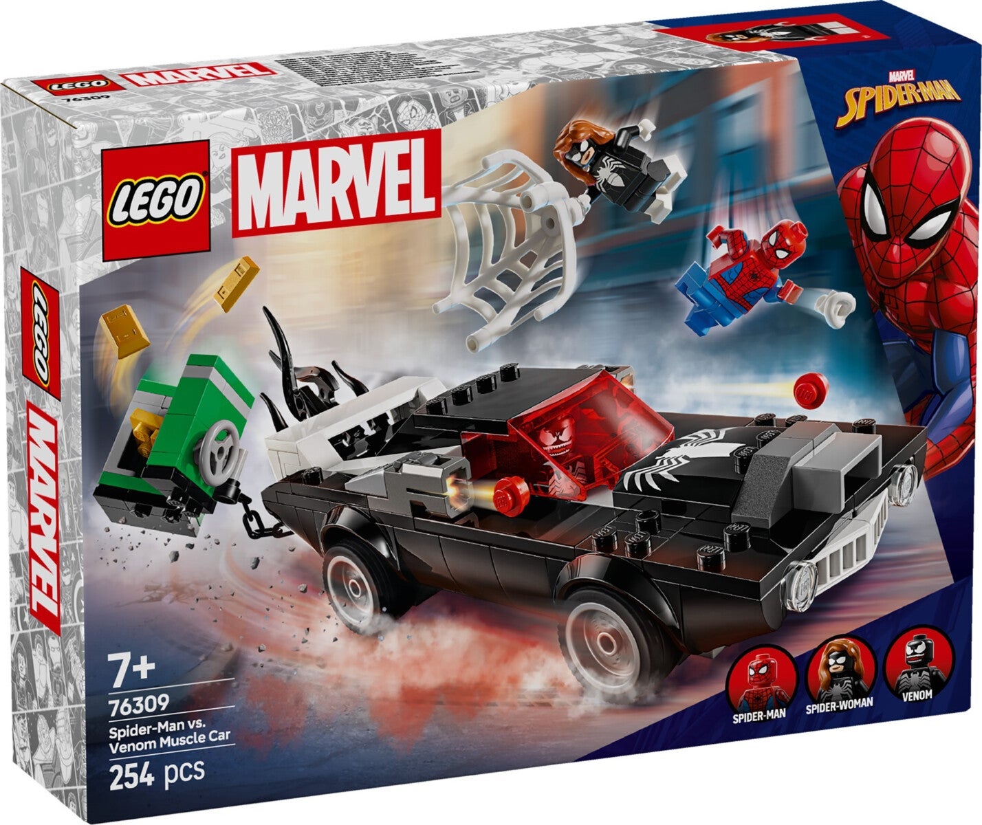 Lego Spider-Man mot Venom med muskelbil 76309