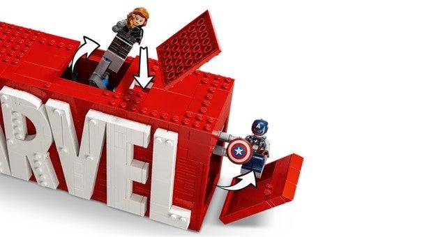 Lego MARVEL logo og minifigurer 76313
