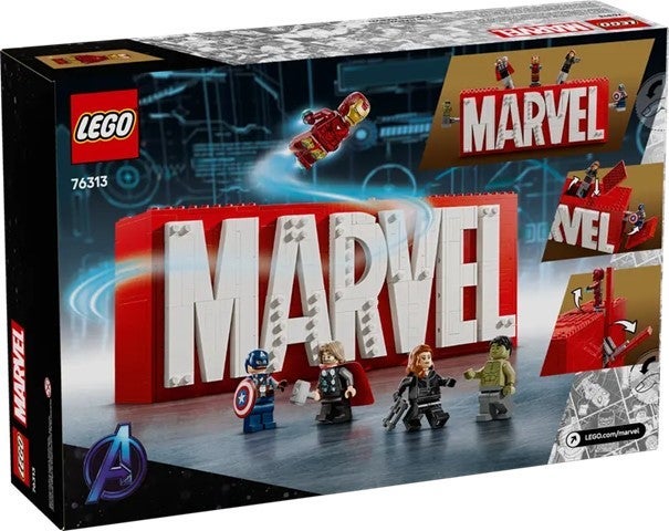 Lego MARVEL logo og minifigurer 76313