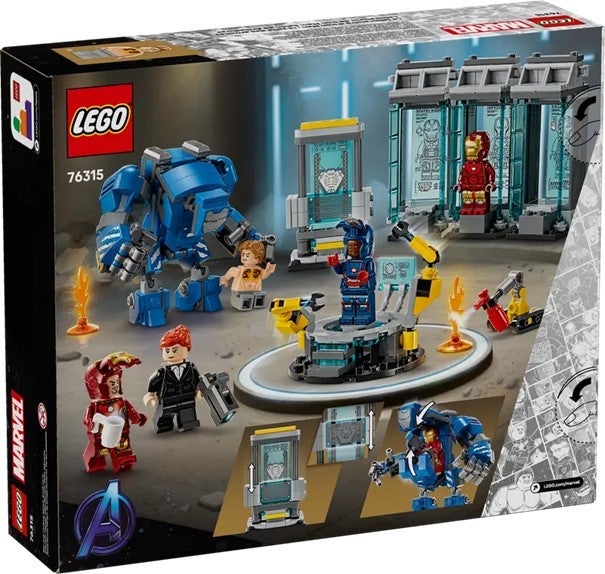 Lego Iron Mans laboratorium: Draktgalleriet 76315