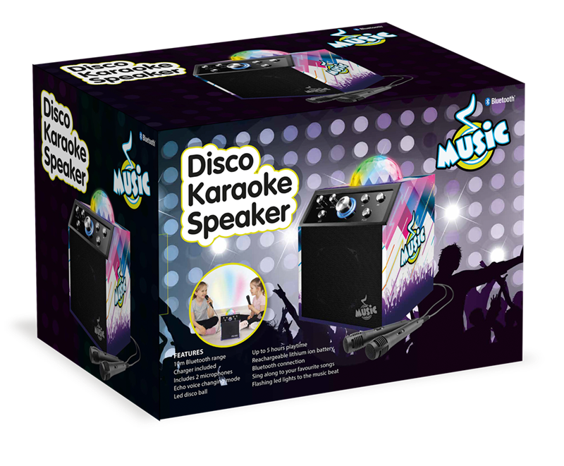 Musikk karaoke disco m/2 mikrofoner