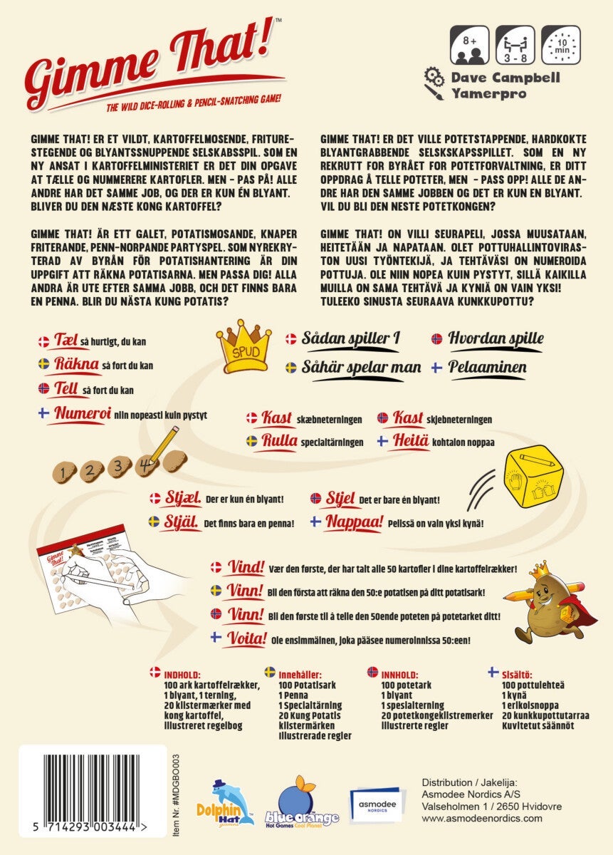 Spill Gimme That! Nordic