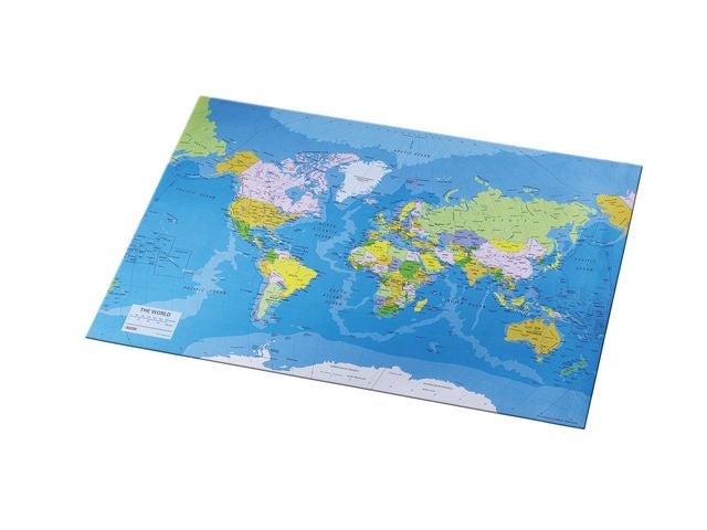 Skriveunderlag Esselte 53x40 Verdenskart