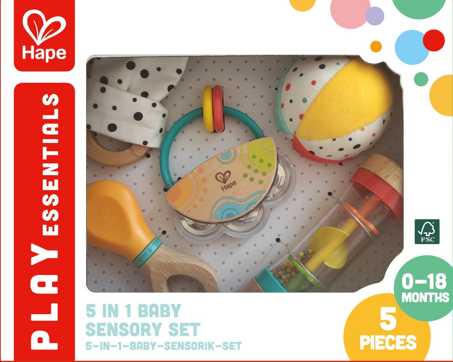 Leke Hape 5 In 1 Baby Sensory Set