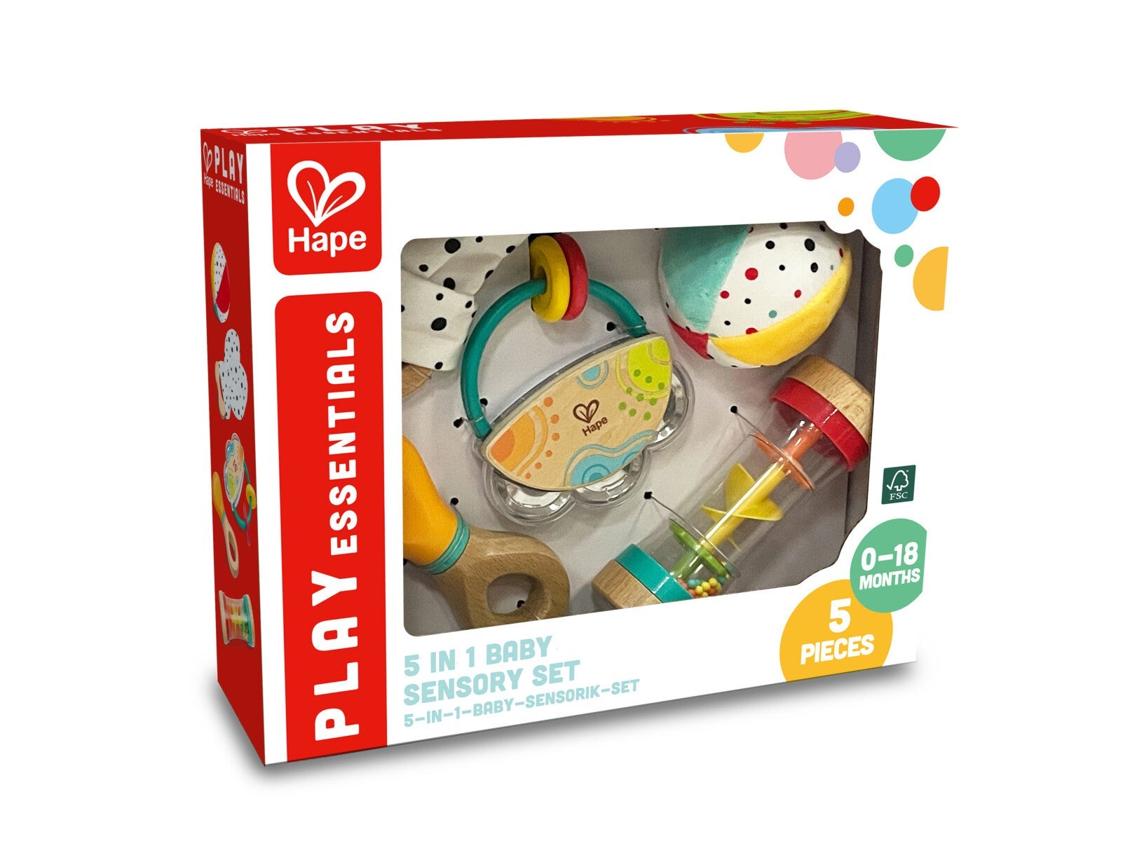 Leke Hape 5 In 1 Baby Sensory Set
