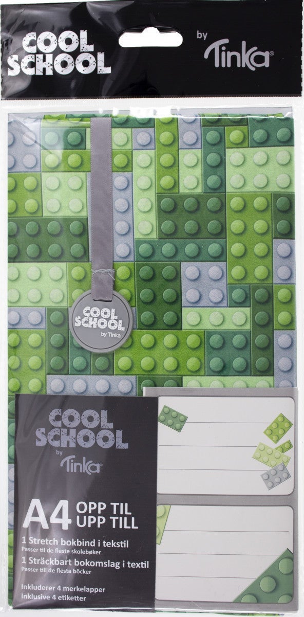 Tekstilbokbind m/4 merkelapper Klosser