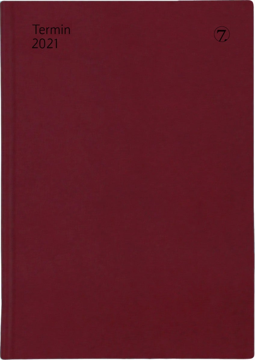 Avtalebok 2021 7.sans Termin Uke A5 Brun - Innbundet