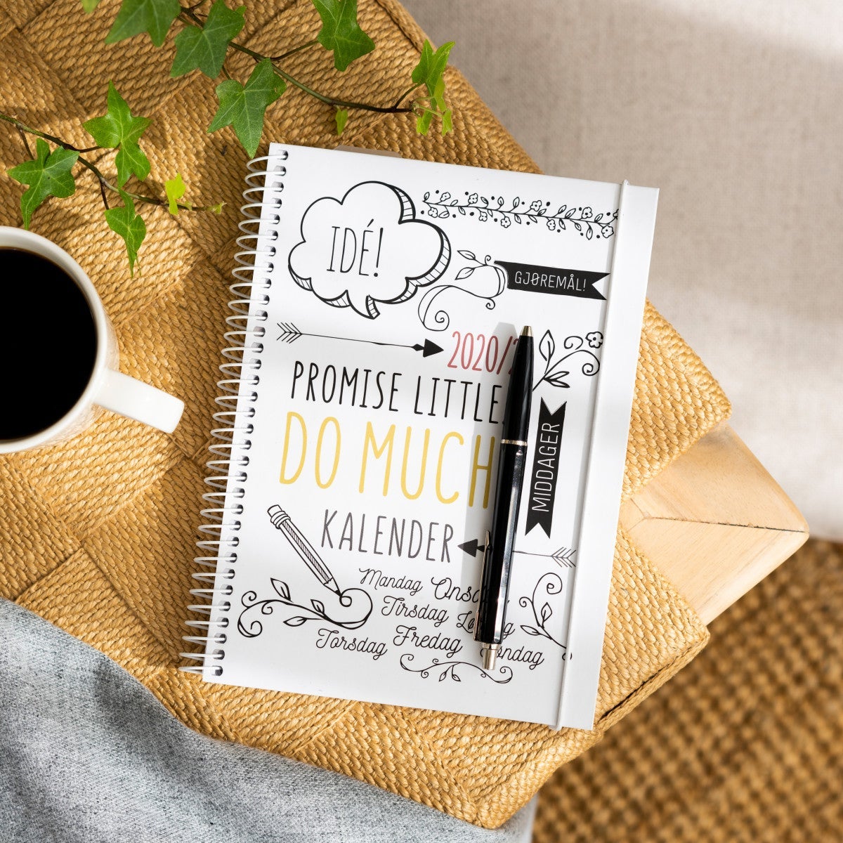 Spiralisert Ukekalender Grieg 20/21 A5 Doodle