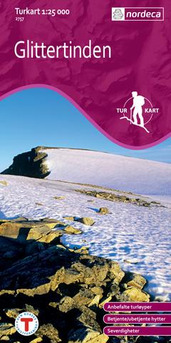 Glittertinden - Turkart 1: 25 000