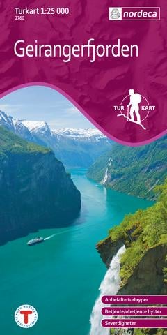 Geirangerfjorden - Turkart 1: 25 000