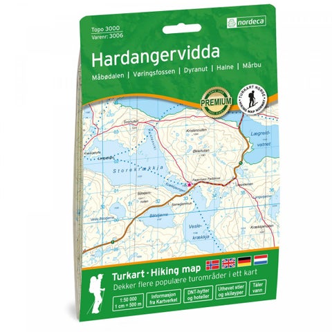 Hardangervidda 1:50 000 - Topo 3000