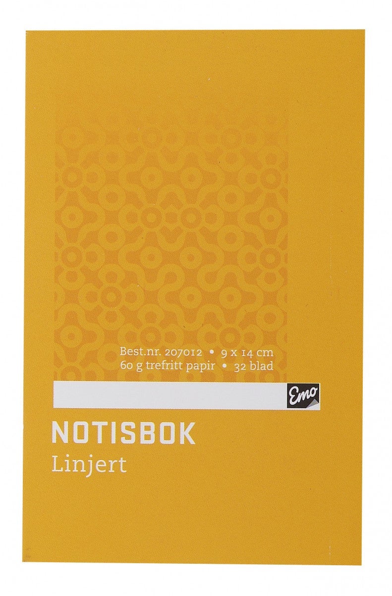 Notisbok EMO 9x14cm 60g 32blad linjer