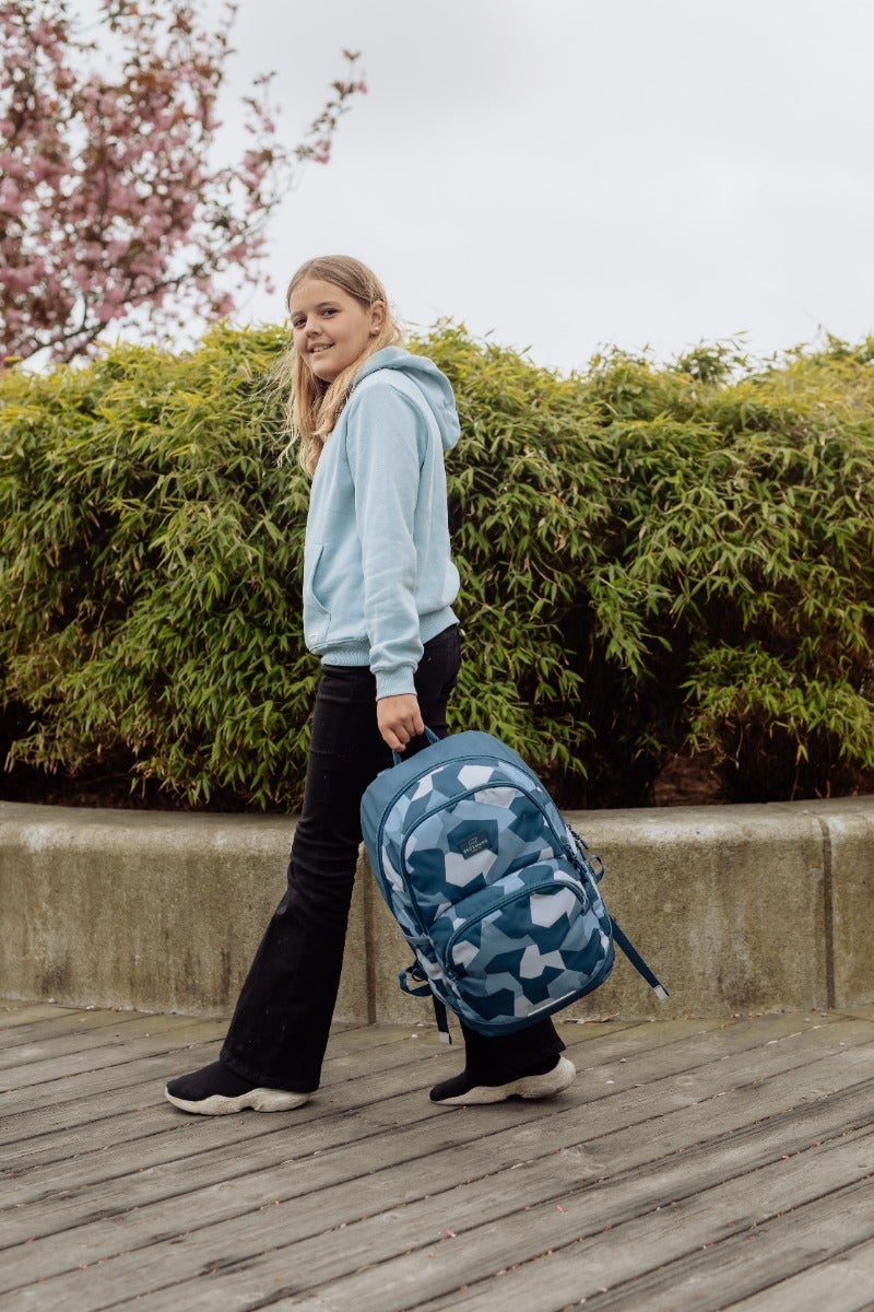 Skolesekk 2-7.kl Blue Camo Sport Junior 30L