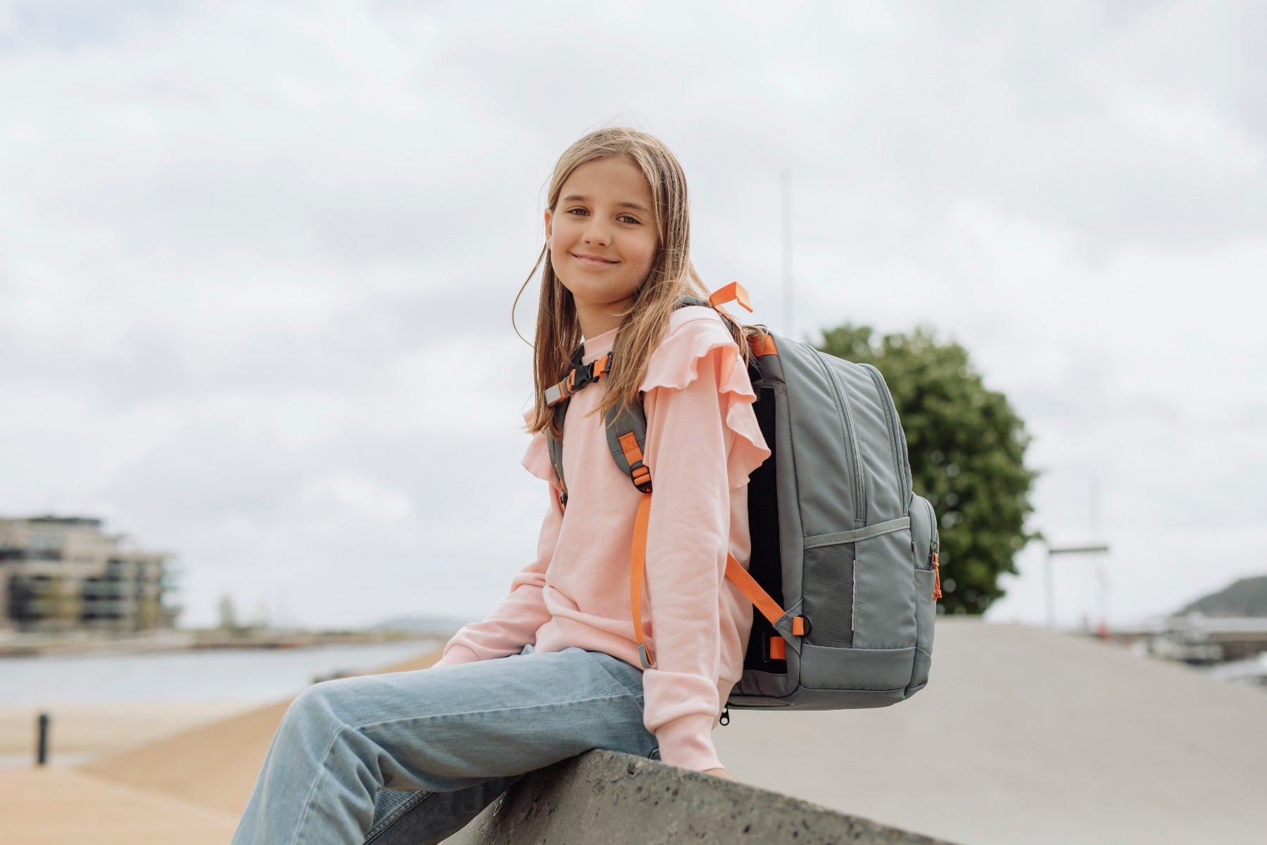 Skolesekk 2-7.kl Green Orange Sport Junior 30L